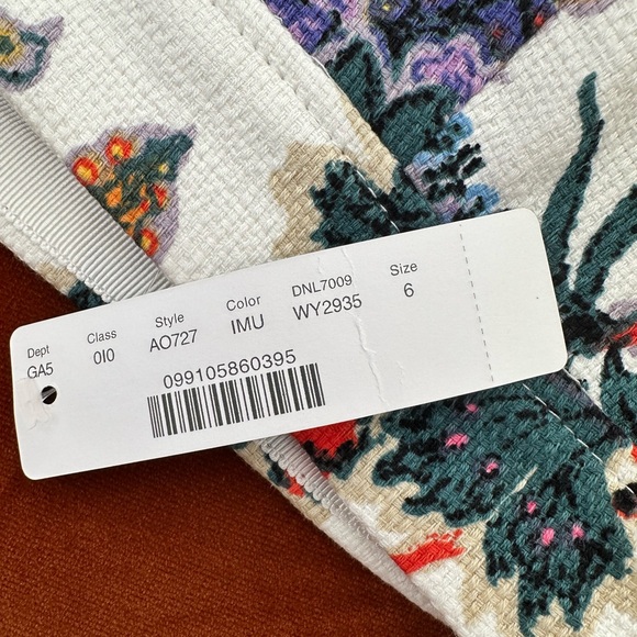 J Crew Brand New With Tags Colorful Cotton Paisley Trumpet Skirt Size 6 - Picture 7 of 11